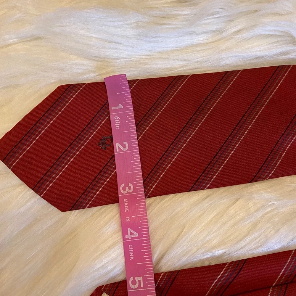 Dior vintage red Dior stripped tie